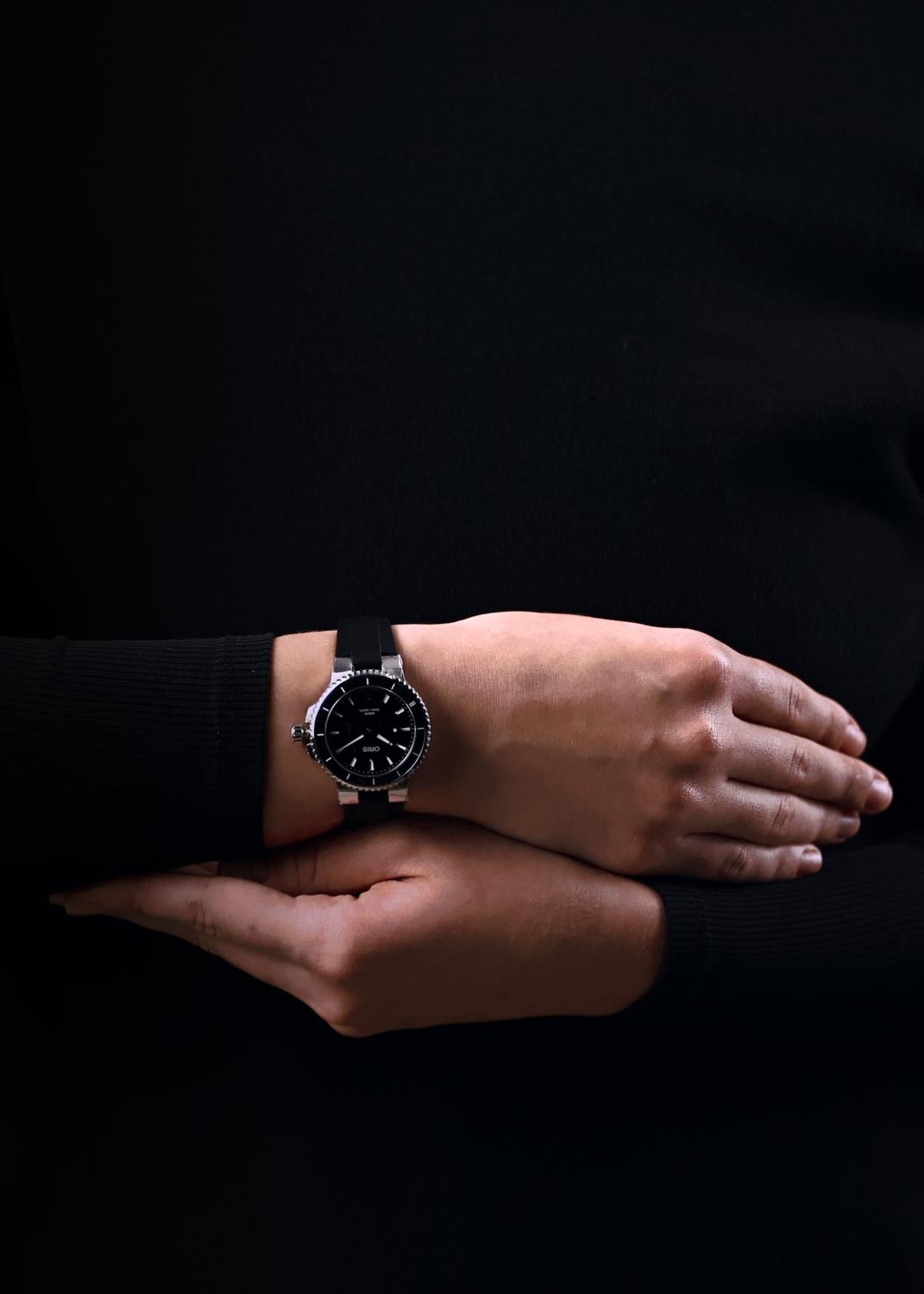 ORIS  Женские швейцарские часы, автоматический механизм, сталь, 36,5 мм